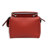 Dotcom  Top Handle Bag Red in Calfskin, Silver hardware