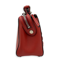 Dotcom  Top Handle Bag Red in Calfskin, Silver hardware