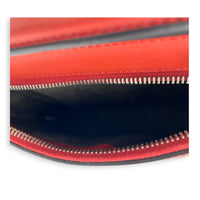 Dotcom  Top Handle Bag Red in Calfskin, Silver hardware