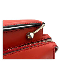 Dotcom  Top Handle Bag Red in Calfskin, Silver hardware
