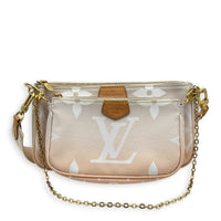 Multi-Pochette Accessoires Crossbody Bag Multi-colour in Coated Canvas, Gold hardware