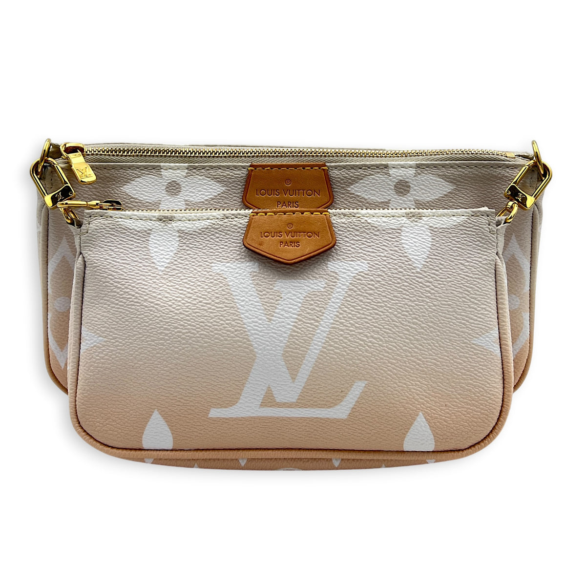 Multi-Pochette Accessoires Crossbody Bag Multi-colour in Coated Canvas, Gold hardware