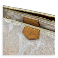Multi-Pochette Accessoires Crossbody Bag Multi-colour in Coated Canvas, Gold hardware