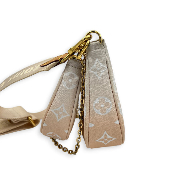 Multi-Pochette Accessoires Crossbody Bag Multi-colour in Coated Canvas, Gold hardware