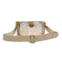 Multi-Pochette Accessoires Crossbody Bag Multi-colour in Coated Canvas, Gold hardware