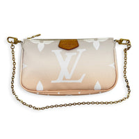 Multi-Pochette Accessoires Crossbody Bag Multi-colour in Coated Canvas, Gold hardware