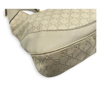 Guccissima Shoulder Bag Beige in Calfskin, Gold hardware