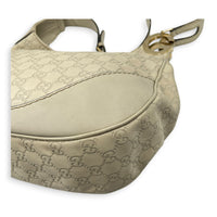 Guccissima Shoulder Bag Beige in Calfskin, Gold hardware