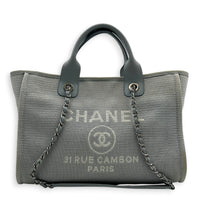Deauville Top Handle Bag Blue in Canvas