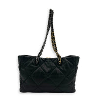 C19 Black Tote Bag in Lambskin, Mixed hardware