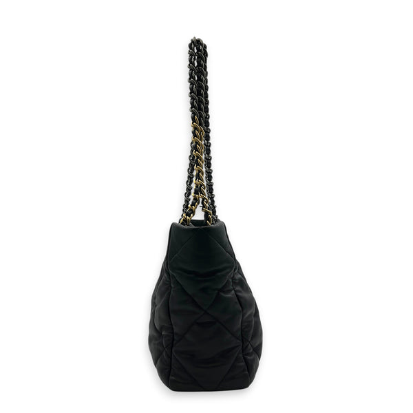 C19 Black Tote Bag in Lambskin, Mixed hardware