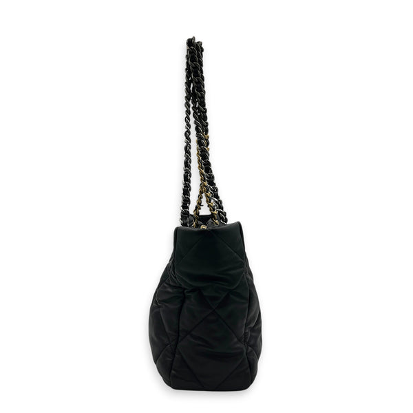 C19 Black Tote Bag in Lambskin, Mixed hardware