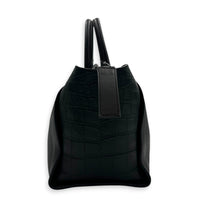 Cabas Top Handle Bag Black in Calfskin, Black hardware