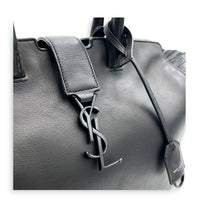 Cabas Top Handle Bag Black in Calfskin, Black hardware