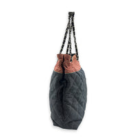 CC Quilted Cruise Line Blue Tote Bag in Denim,  hardware