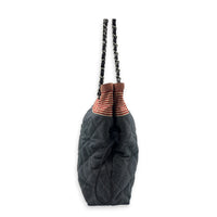 CC Quilted Cruise Line Blue Tote Bag in Denim,  hardware