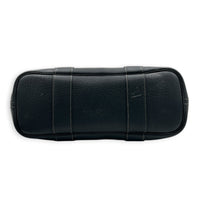 Garden Party Zip Black Top Handle Bag in Canvas,  hardware