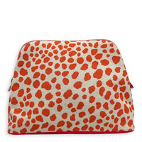 Bolide Case Large Orange Pouch in Canvas, Silver hardware