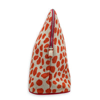 Bolide Case Large Orange Pouch in Canvas, Silver hardware