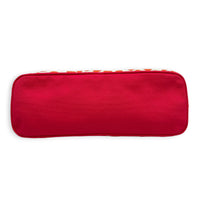 Bolide Case Large Orange Pouch in Canvas, Silver hardware