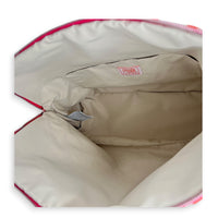 Bolide Case Large Orange Pouch in Canvas, Silver hardware