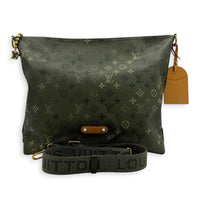 Vagabond  Shoulder Bag Khaki Green Monogram in Coated Canvas, Gold hardware
