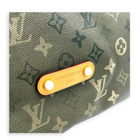 Vagabond  Shoulder Bag Khaki Green Monogram in Coated Canvas, Gold hardware