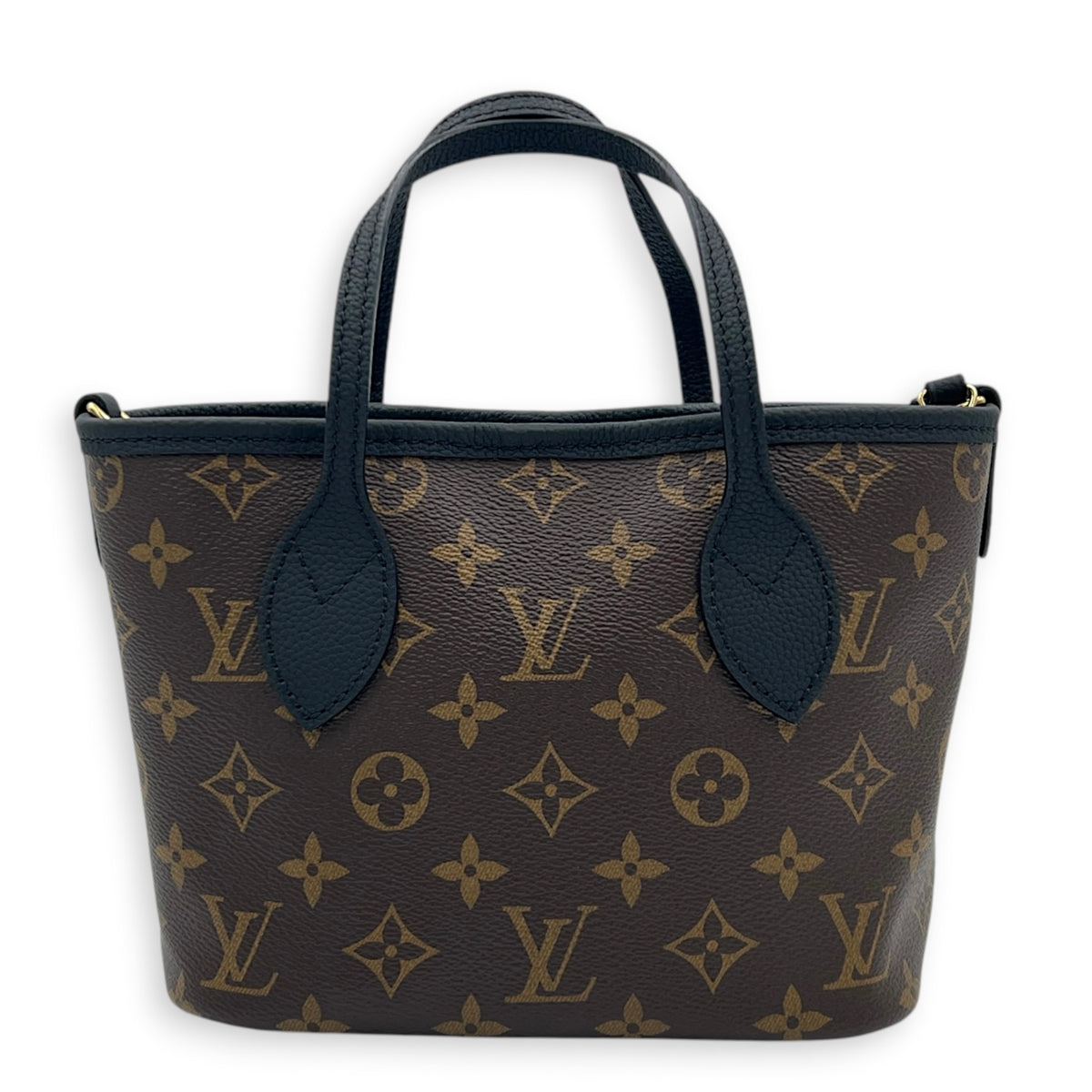 Neverfull Inside Out Tote Bag BB Brown & Black in Monogram Coated Canvas, Gold hardware