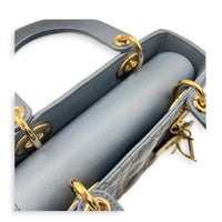 Lady Dior Small Gradient Blue Top Handle Bag in Lambskin, Gold hardware