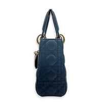 Lady Dior Small Gradient Blue Top Handle Bag in Lambskin, Gold hardware