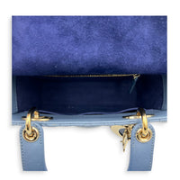 Lady Dior Small Gradient Blue Top Handle Bag in Lambskin, Gold hardware