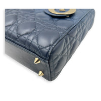 Lady Dior Small Gradient Blue Top Handle Bag in Lambskin, Gold hardware