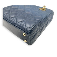 Lady Dior Small Gradient Blue Top Handle Bag in Lambskin, Gold hardware