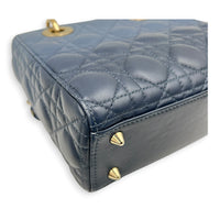 Lady Dior Small Gradient Blue Top Handle Bag in Lambskin, Gold hardware