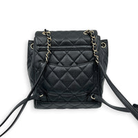 Urban Spirit Backpack Black in Caviar Leather, Gold hardware