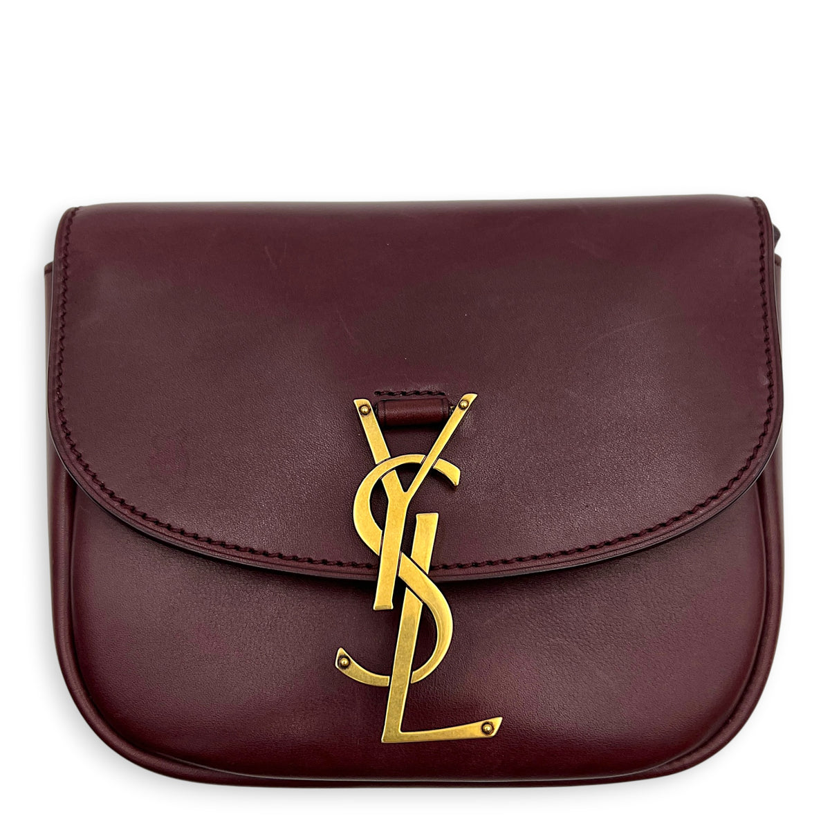 Kaia Red Crossbody Bag in Calfskin, Gold hardware