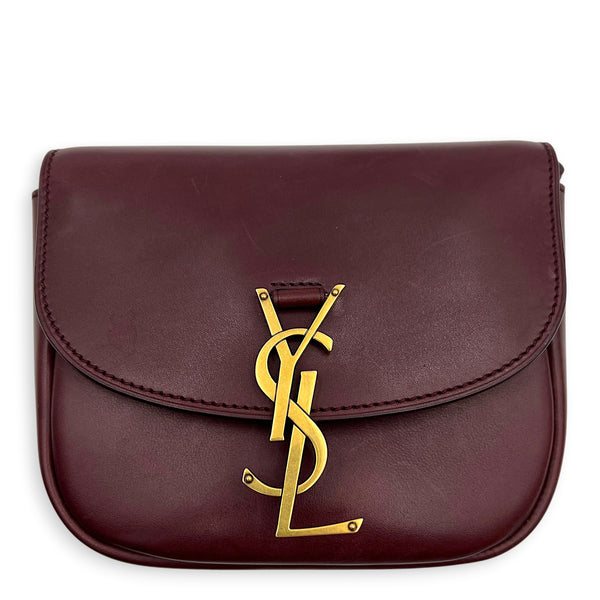 Kaia Red Crossbody Bag in Calfskin, Gold hardware