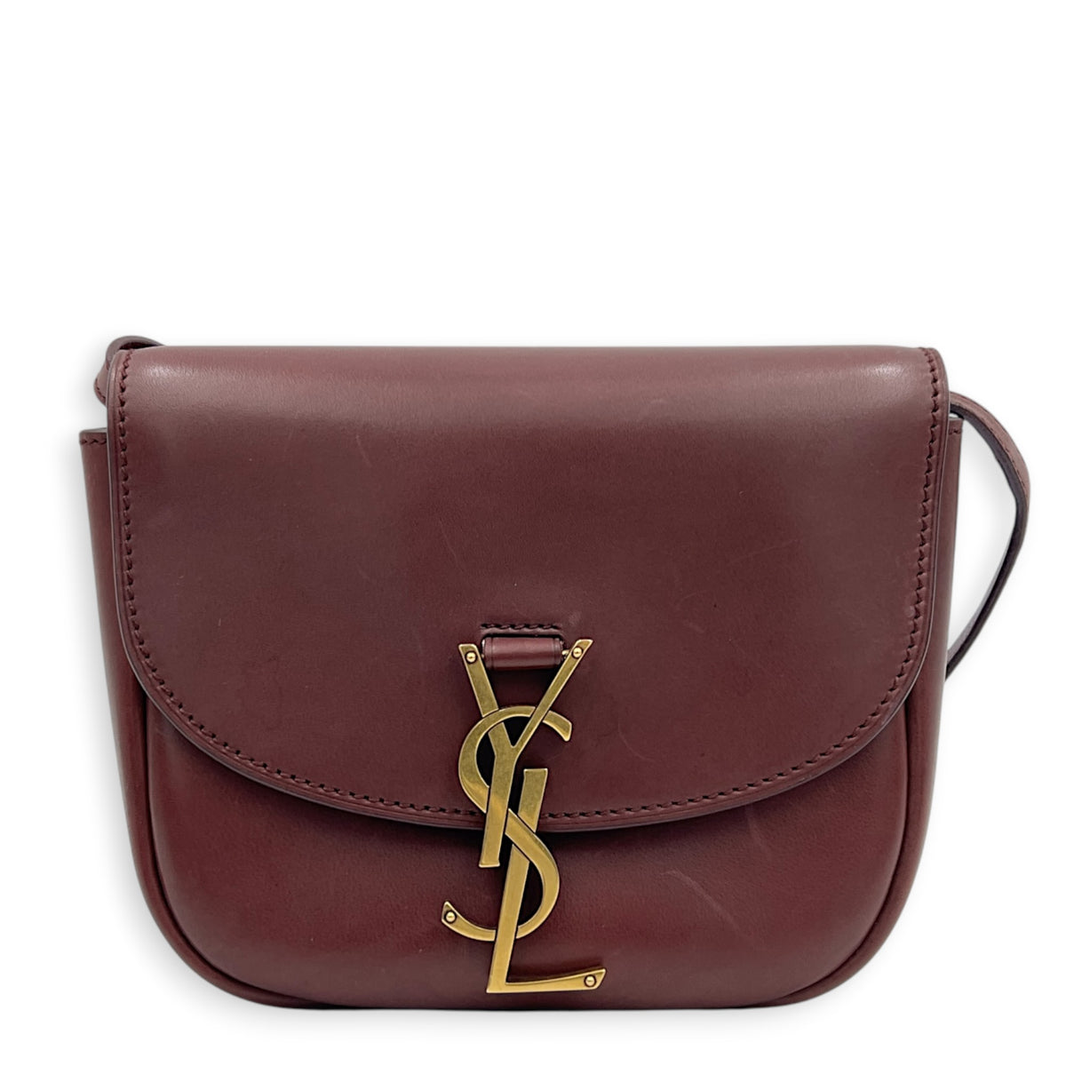 Kaia Red Crossbody Bag in Calfskin, Gold hardware