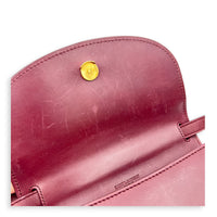 Kaia Red Crossbody Bag in Calfskin, Gold hardware