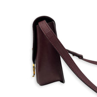 Kaia Red Crossbody Bag in Calfskin, Gold hardware