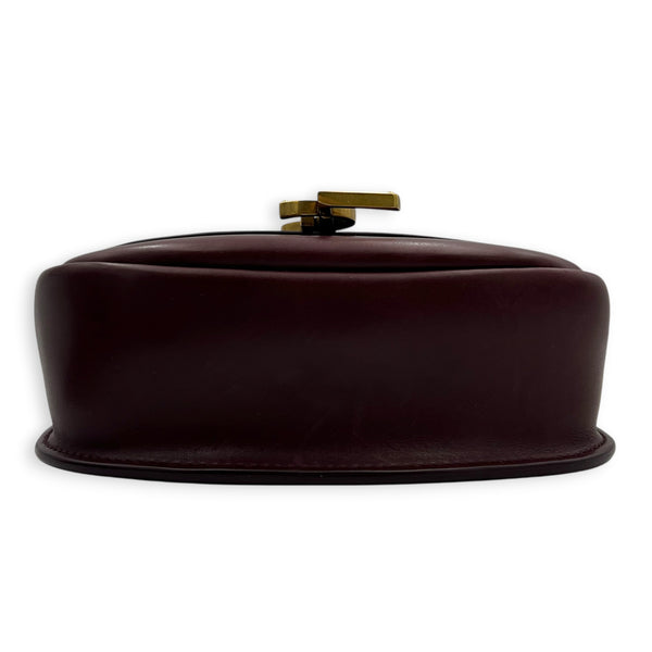 Kaia Red Crossbody Bag in Calfskin, Gold hardware