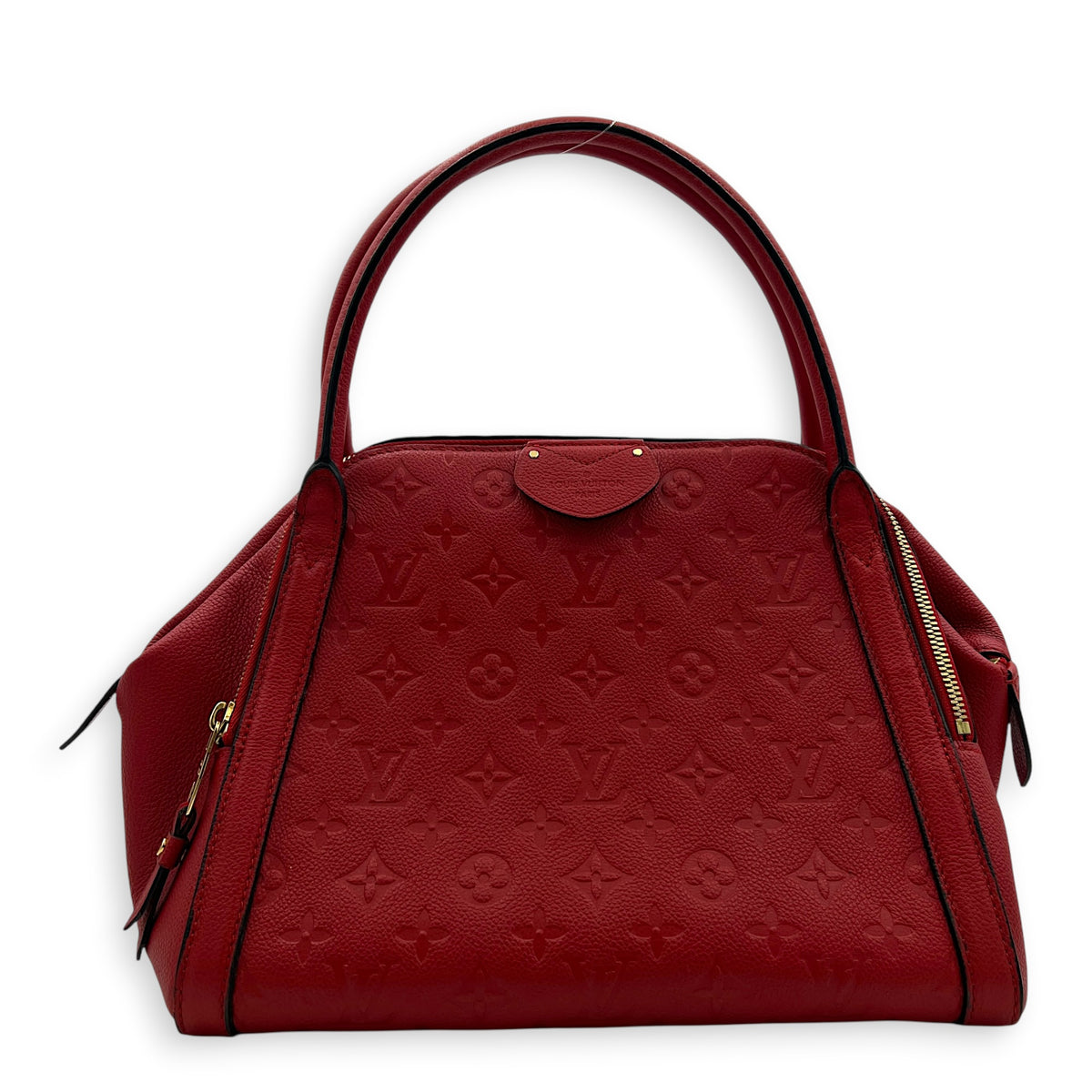 Marais Top Handle Bag Red in Empreinte Leather, Gold hardware