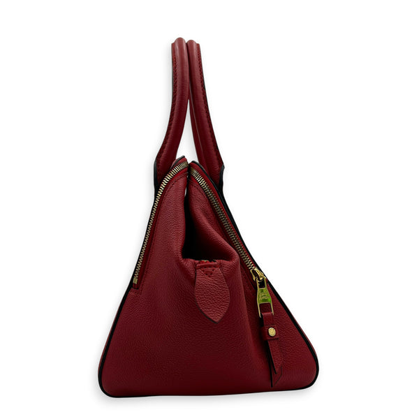 Marais Top Handle Bag Red in Empreinte Leather, Gold hardware