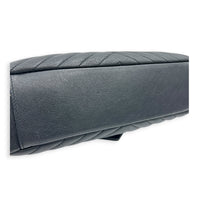 College Black Shoulder Bag in Calfskin, Ruthenium hardware