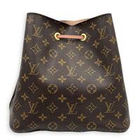 NeoNoe Bucket Bag MM Brown in Monogram Coated Canvas, Gold hardware