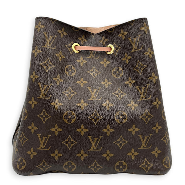NeoNoe Bucket Bag MM Brown in Monogram Coated Canvas, Gold hardware