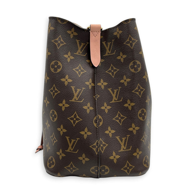 NeoNoe Bucket Bag MM Brown in Monogram Coated Canvas, Gold hardware