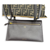 FF Zucca Large Reversible Brown Tote Bag in Jacquard, Gold hardware