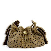 C25 Métiers d’art 2026 Mini Beige Shoulder Bag in Pony Hair, Gold hardware