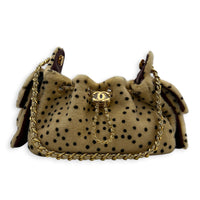 C25 Métiers d’art 2026 Mini Beige Shoulder Bag in Pony Hair, Gold hardware